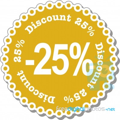 Discount Twenty Five Percent Stock Image