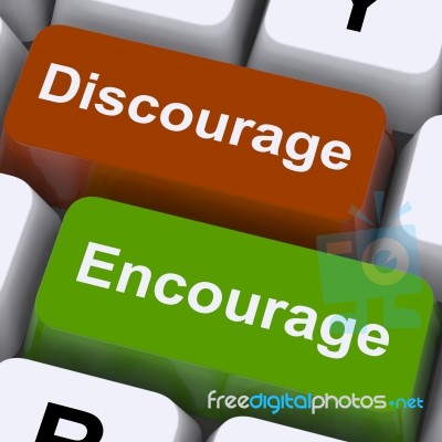 Discourage Or Encourage Keys Stock Image