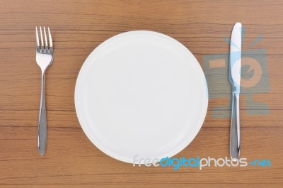 Dish On Table Stock Photo