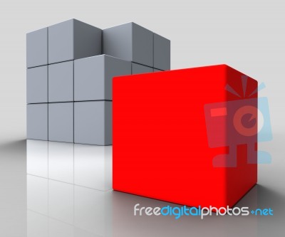 Distinct Block Shows Standing Out Stock Image