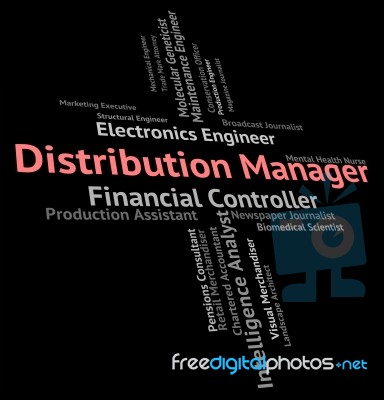 Distribution Manager Represents Supply Chain And Administrator Stock Image