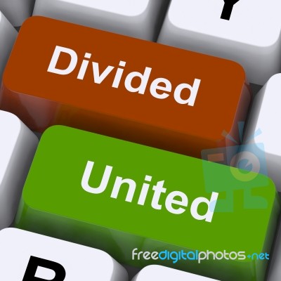 Divided And United Keys Stock Image