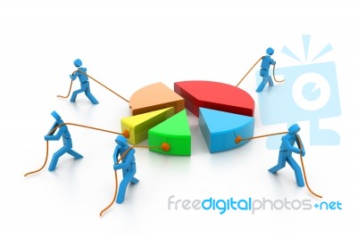 Dividing Business Profit Stock Image