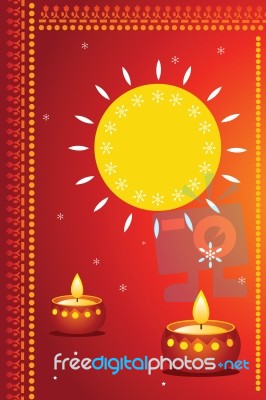 Diwali Card Stock Image