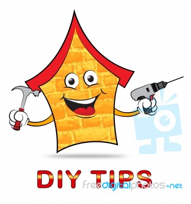 Diy Tips Means Do It Yourself Tricks Stock Image