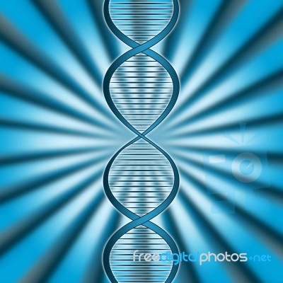 Dna Rays Indicates Genetic Code And Beam Stock Image