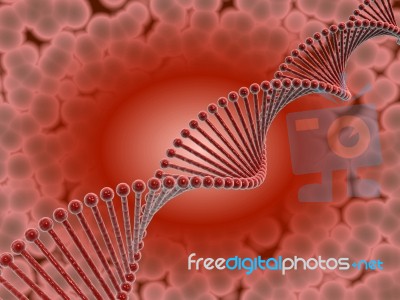 Dna Red Stock Image