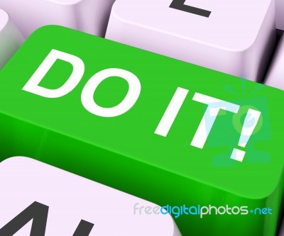 Do It Key Means Act Or Take Action Now
 Stock Image