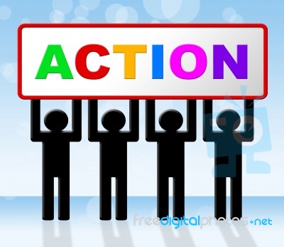 Do It Now Represents Act Display And Motivation Stock Image