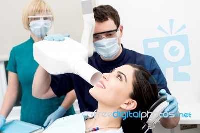Doctor Examined By Dental X-ray Stock Photo