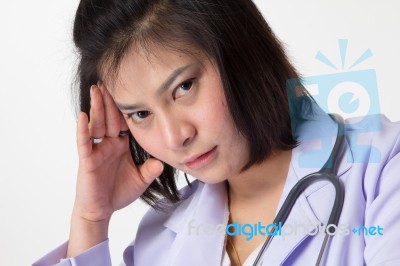 Doctor Having A Headache Stock Photo Doctor Having A Headache Stock Photo