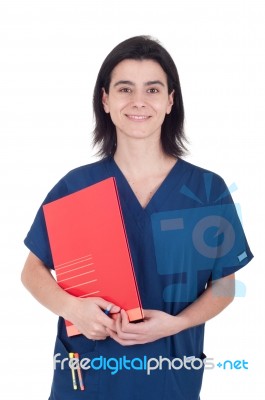 Doctor Holding Folder Stock Photo Doctor Holding Folder Stock Photo
