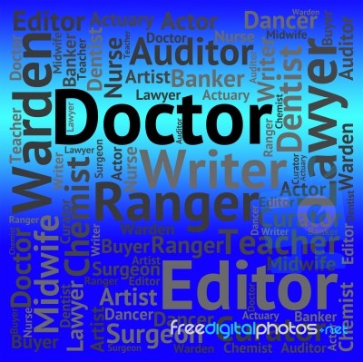 Doctor Job Indicating General Practitioner And Words Stock Image