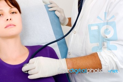 Doctor Visits A Patient Stock Photo