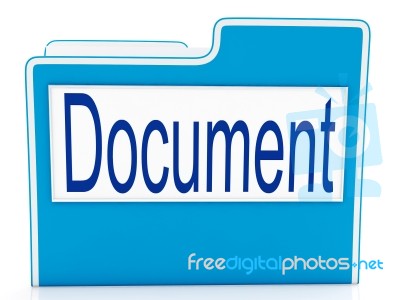 Document On File Meaning Organizing And Paperwork Stock Image