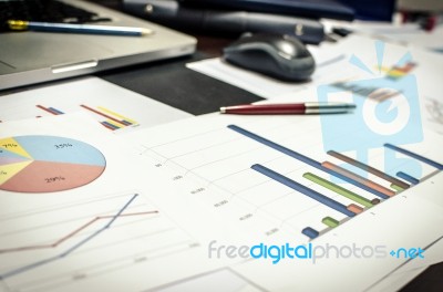 Documents Business Graph Stock Photo