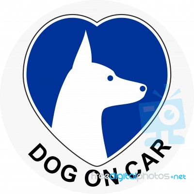 Dog On Car Stock Image