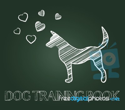 Dog Training Book Shows Teaching Skills And Education Stock Image