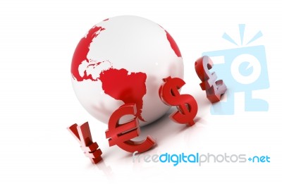 Dollar And Euro Stock Image