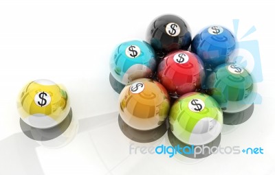 Dollar Balls Stock Image
