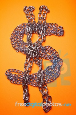 Dollar Chains Stock Image