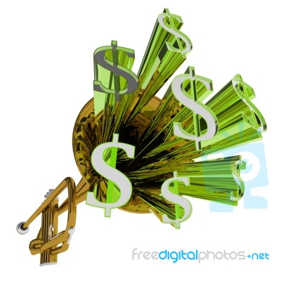 Dollar Sign Means Money Currency And Finances Stock Image