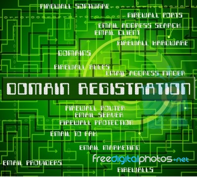 Domain Registration Meaning Membership Apply And Register Stock Image