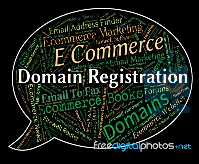 Domain Registration Shows Sign Up And Admission Stock Image