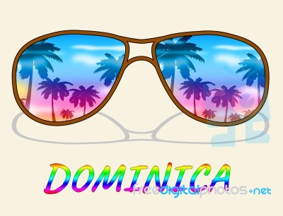 Dominica Vacation Means Time Off Caribbean Getaway Stock Image