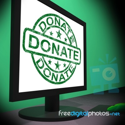 Donate Computer Shows Charitable Donating And Fundraising Stock Image