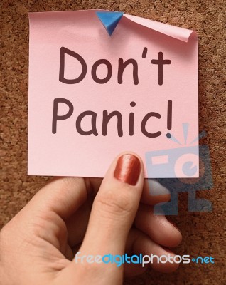 Dont Panic Stock Photo Dont Panic Stock Photo