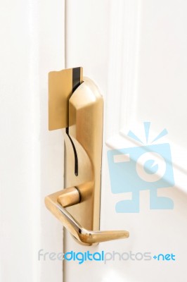 Door Lock. Secured Key Card Inserted Stock Photo Door Lock. Secured Key Card Inserted Stock Photo