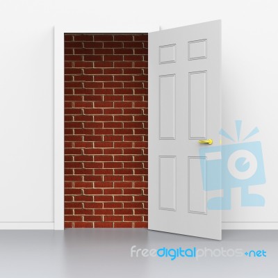 Doors Doorway Shows Overcome Problems And Barrier Stock Image