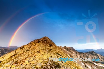 Double Rainbow Stock Photo