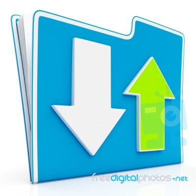 Downloading And Uploading Data Icon Stock Image