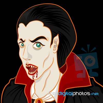 Dracula Portrait Stock Image