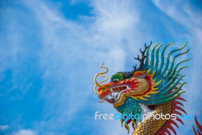 Dragon Chinese In Thailand Stock Photo