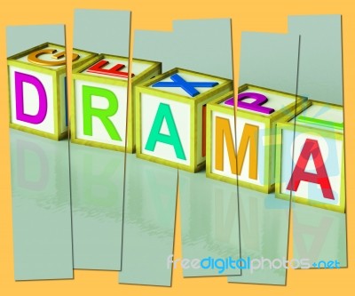 Drama Word Show Roleplay Theatre Or Production Stock Image