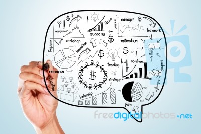 Drawing Business Plan Concept Idea Stock Image