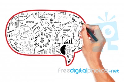 Drawing Business Plan Concept Idea Stock Image