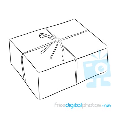 Drawing Of Box Stock Image