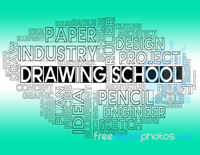 Drawing School Shows Draft Study And Designer Stock Image