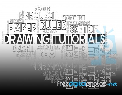 Drawing Tutorials Indicates Sketching And Creative Lessons Stock Image