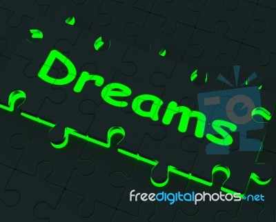 Dreams Puzzle Showing Desires And Wishes Stock Image