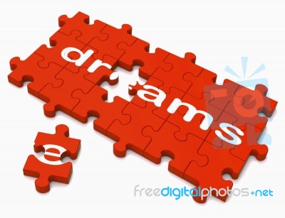 Dreams Sign Showing Hope And Desires Stock Image