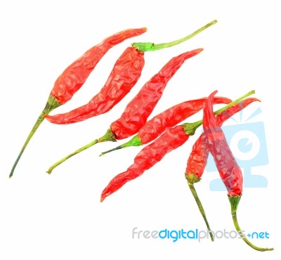 Dried Peppers Stock Photo
