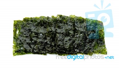 Dried Seaweed Isolated On The White Background Stock Photo