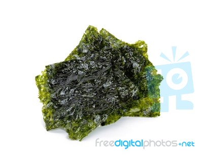 Dried Seaweed Isolated On The White Background Stock Photo