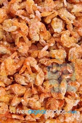 Dried Shrimp Closeup Stock Photo