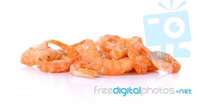 Dried Shrimp Isolated On A White Background Stock Photo Dried Shrimp Isolated On A White Background Stock Photo
